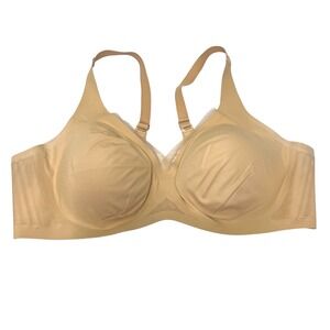 HONEYLOVE‎ 44 C/D Bra Nude Lifting Crossover Comfort V Neck Wire Free Stretch